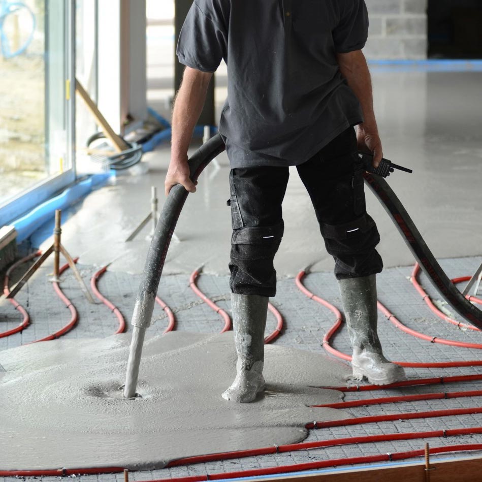 Chape fluide sur plancher chauffant par C2PI